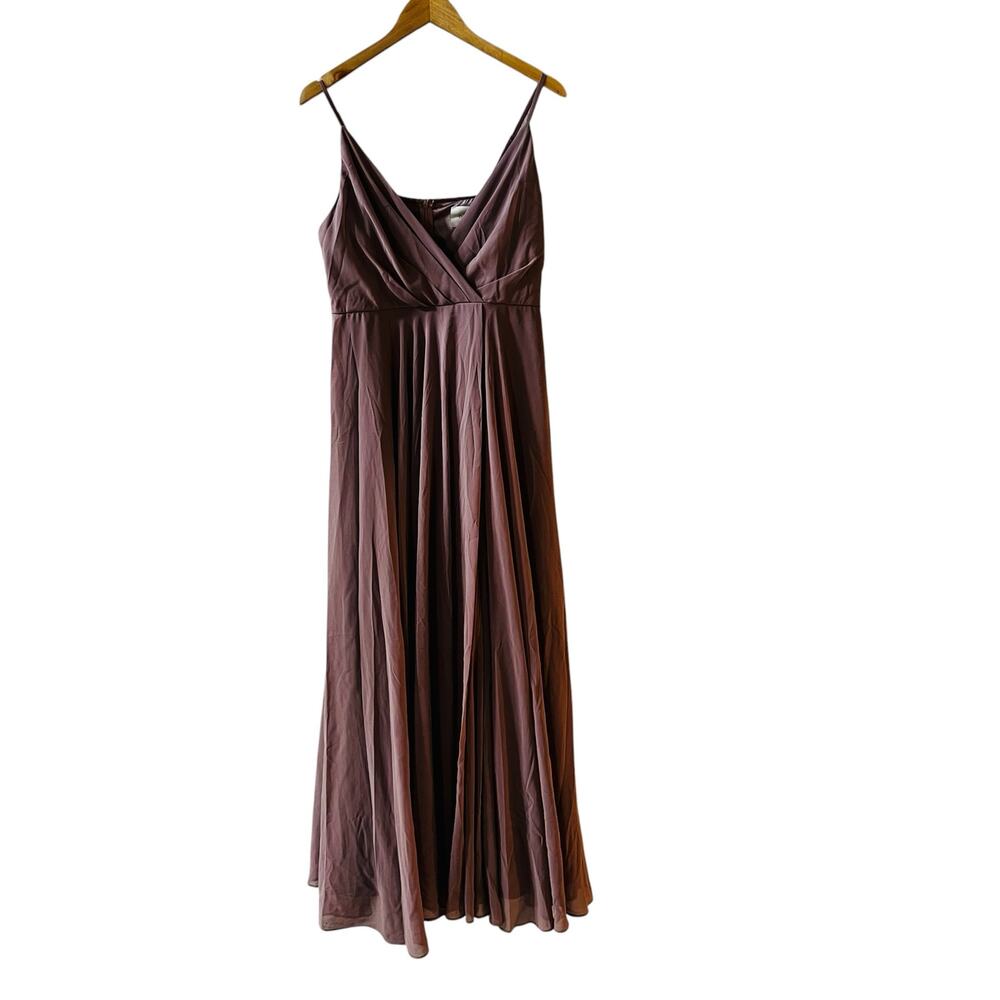Anthropologie BHLDN Eva Spagetti Strap Maxi Dress Size XL Mauve - Picture 2 of 7